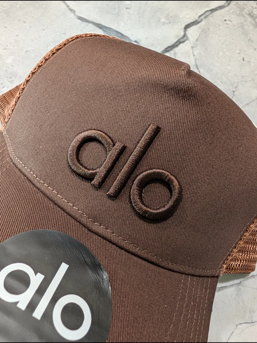Alo Brown Coffee Trucker Hat Unisex Nwt